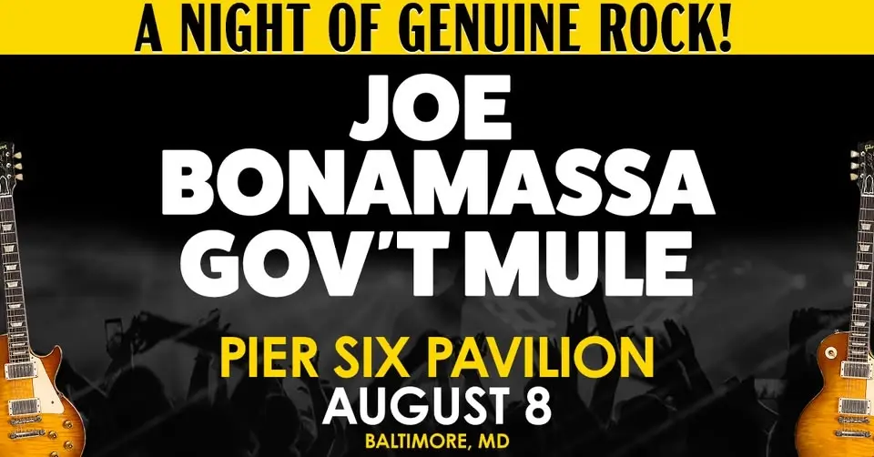 Joe Bonamassa and Gov't Mule Live in Baltimore, MD on August 8th, 2026