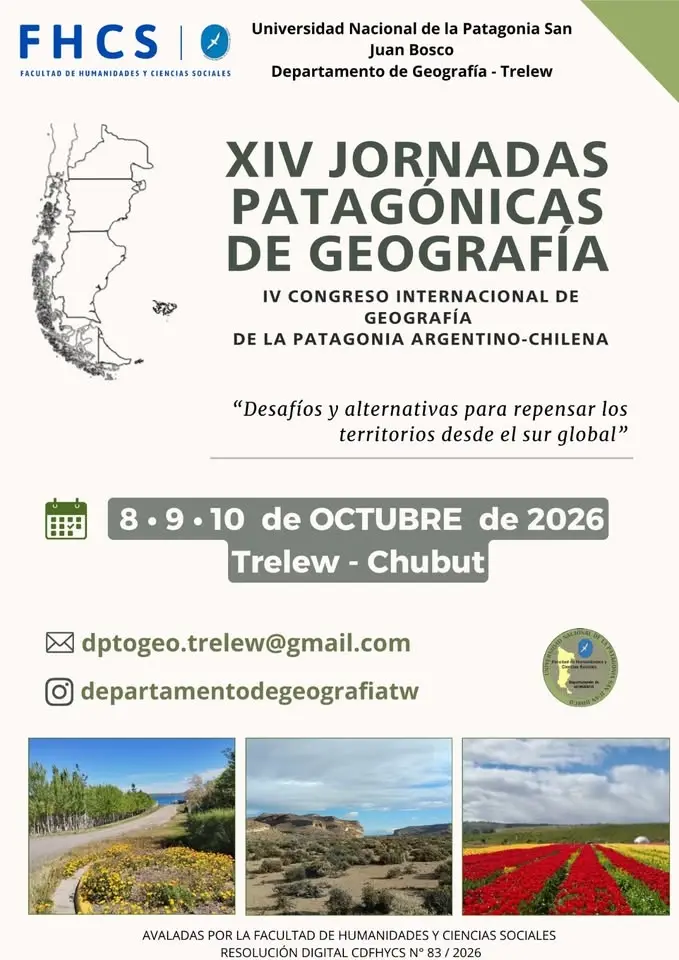XIV Jornadas Patagonicas de Geografia 