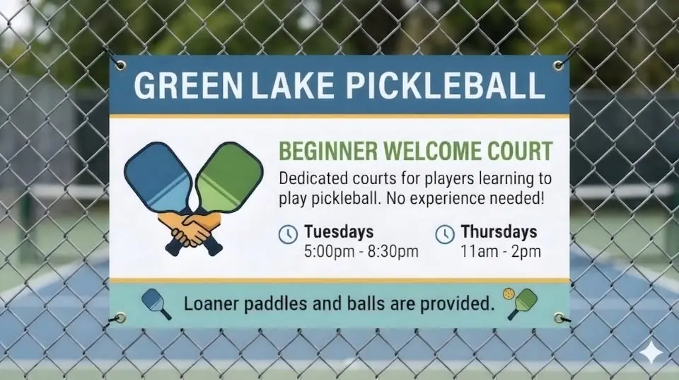 Green Lake Pickleball, Beginner Welcome Courts (Thursdays)