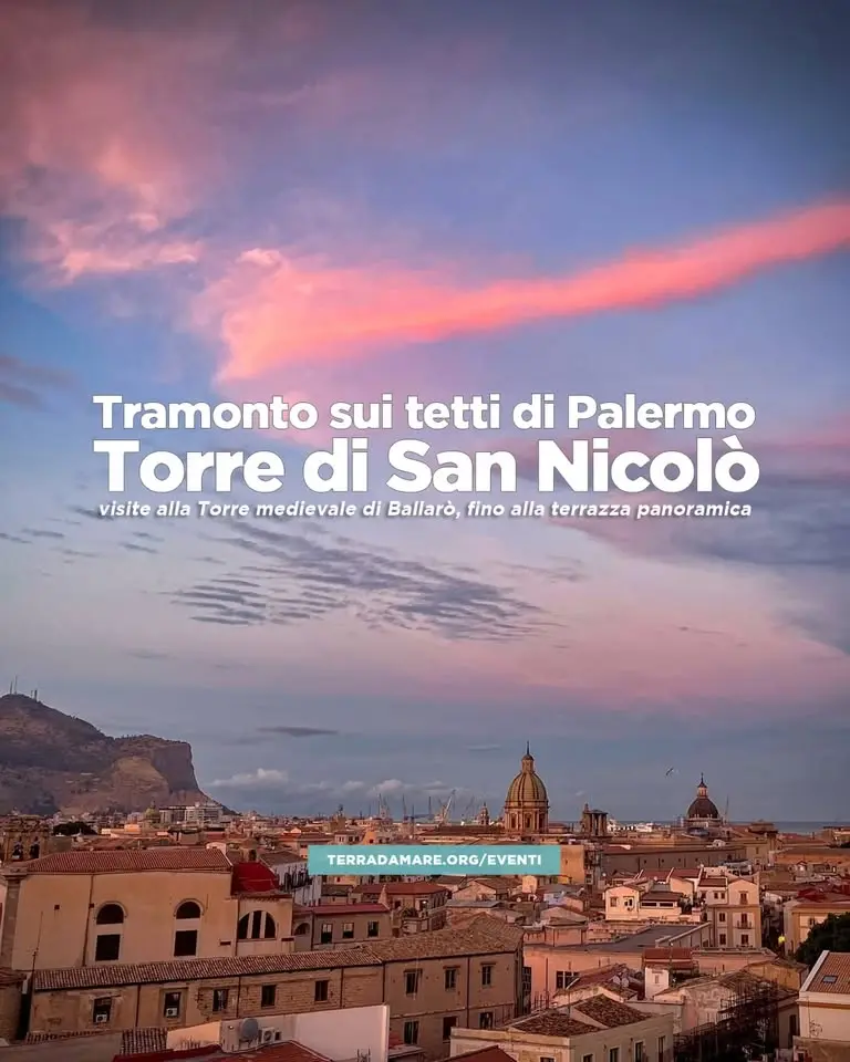 Tramonti sui tetti di Palermo. Visite alla Torre di San Nicolò fino alla terrazza panoramica