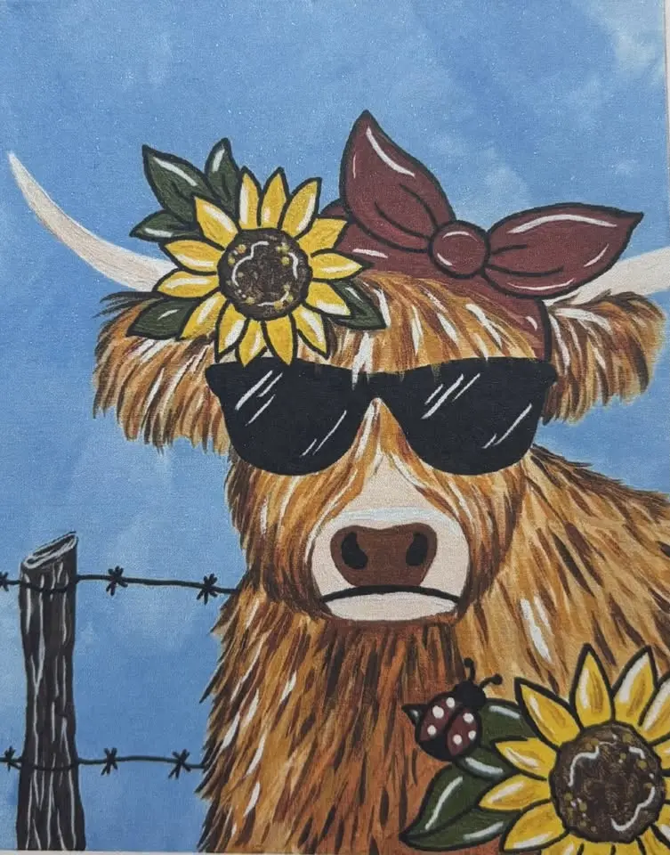 Summer highland Cow