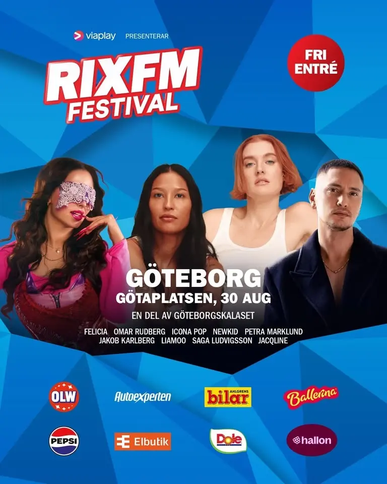 RIX FM Festival Göteborg 2026 