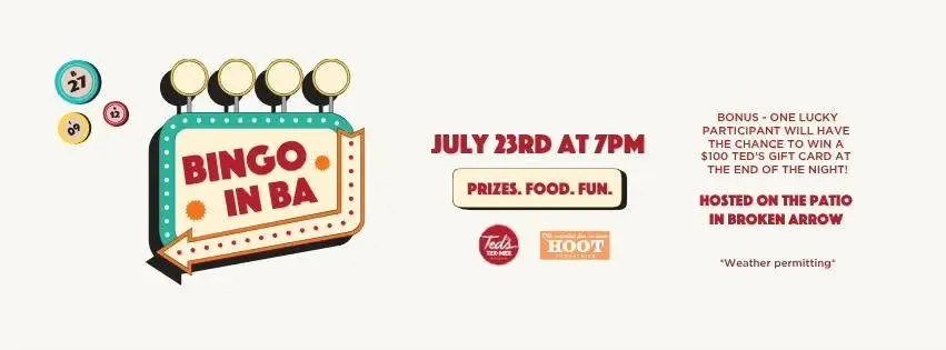 Patio Bingo Night at Ted’s Café Escondido Broken Arrow!