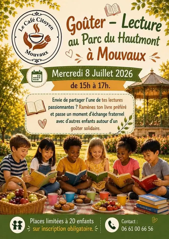 📚🍪 Atelier Goûter – Lecture (Tout public) 🍪📚