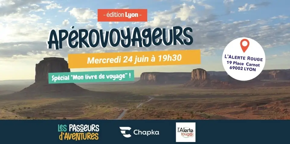 ApéroVoyageurs Lyon - Mercredi 24 Juin - Mon livre de voyage