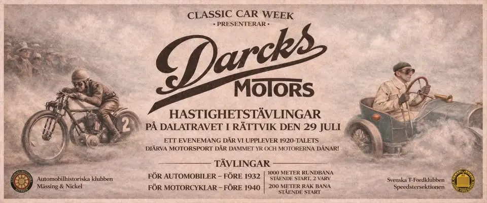 Darcks Motors Hastighetstävlingar på Dalatravet – onsdagen den 29 juli 2026