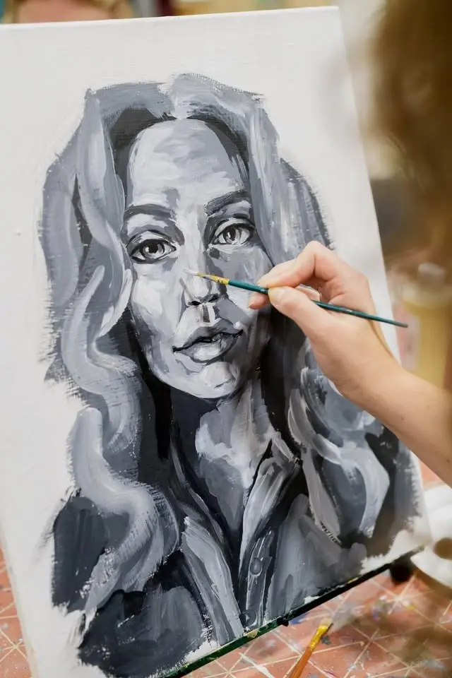 Black and White Portrait Painting Event