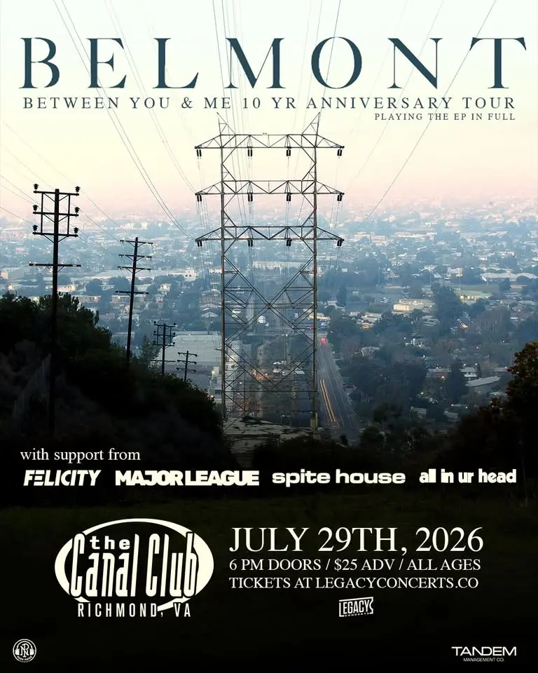Belmont: Performing 10 Years of Between You and Me at Canal Club