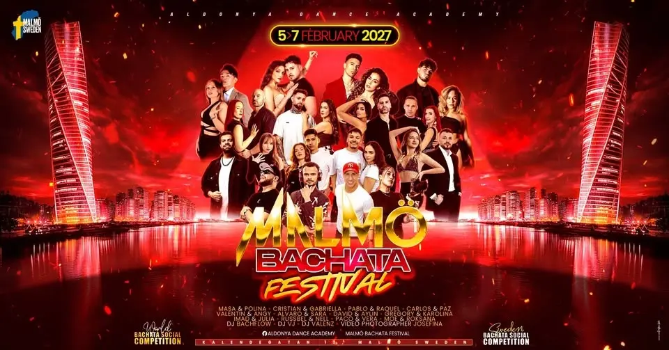 ★Scandinavian’s biggest bachata festival • Malmö Bachata Festival (Sweden) • 5-8 Feb 2027★