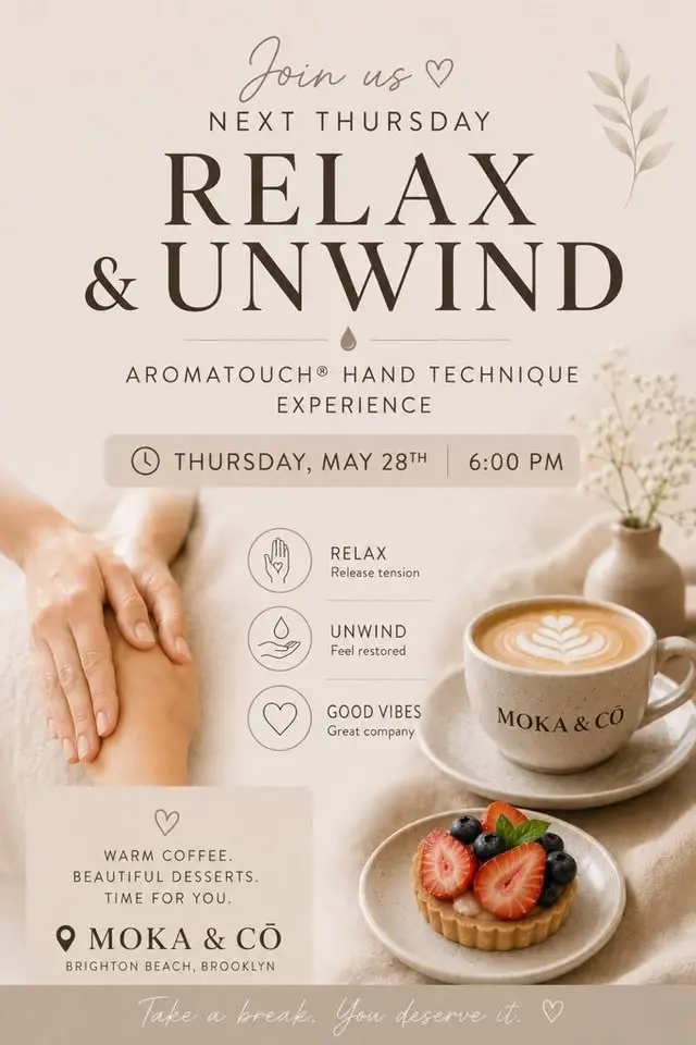 Sip, Scent & Unwind: AromaTouch Hand Massage & Essential Oils Café Night