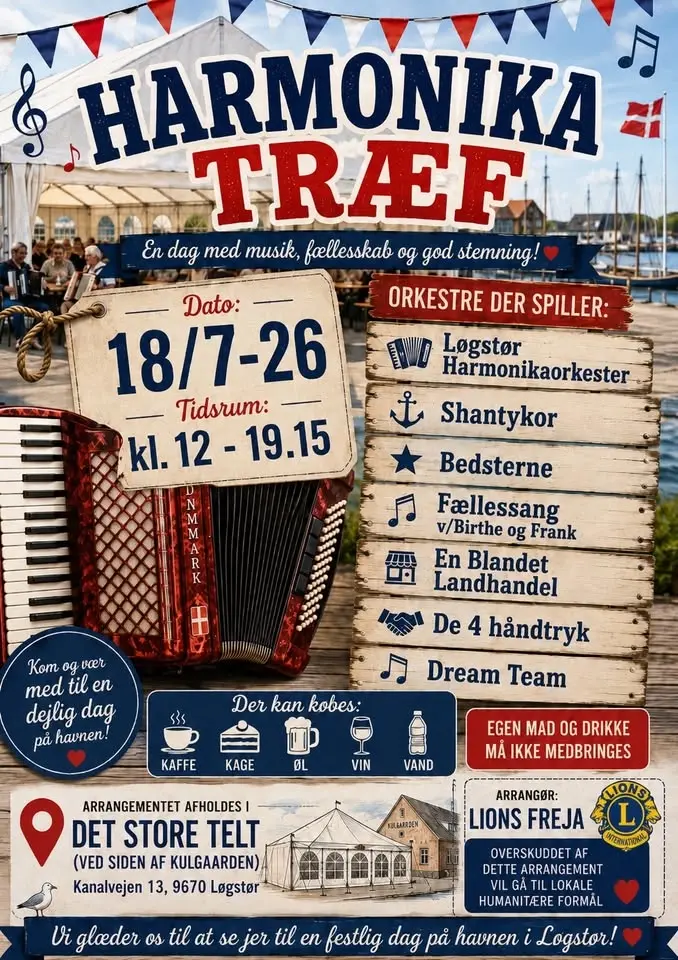 Harmonikatræf på havnen i Løgstør