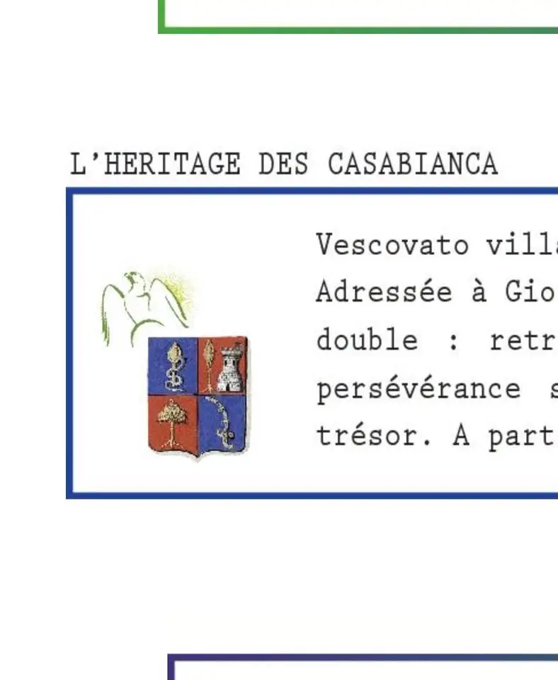 Jeu-découverte L’héritage des Casabianca