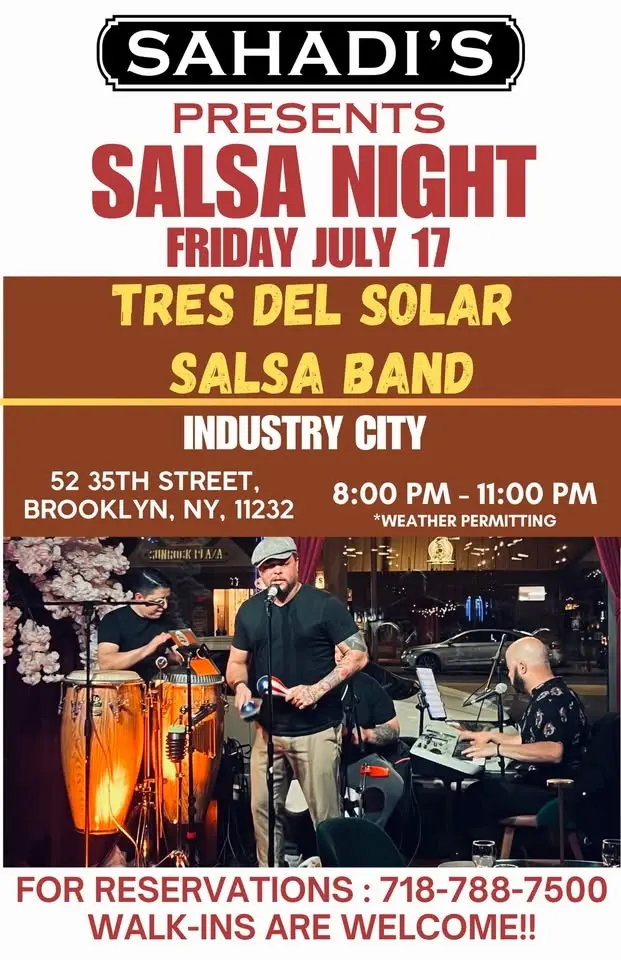 Salsa Night at Sahadi's Industry City with Tres Del Solar Salsa Band