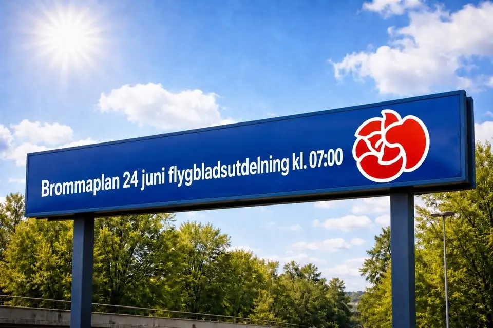 Flygbladsutdelning Brommaplan