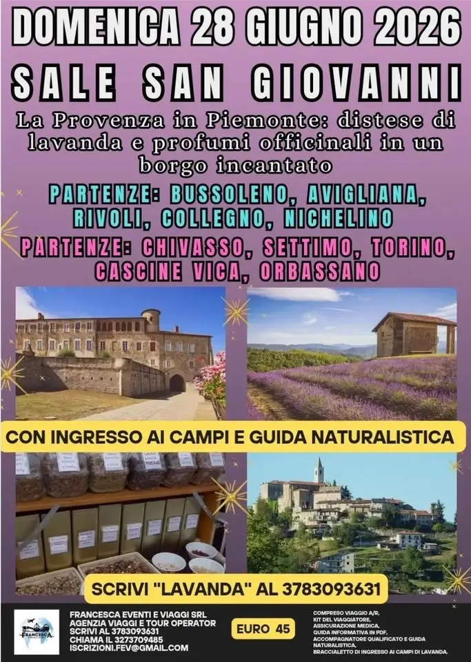 GITA A SALE SAN GIOVANNI: LA PROVENZA PIEMONTESE CON GUIDA NATURALISTICA 