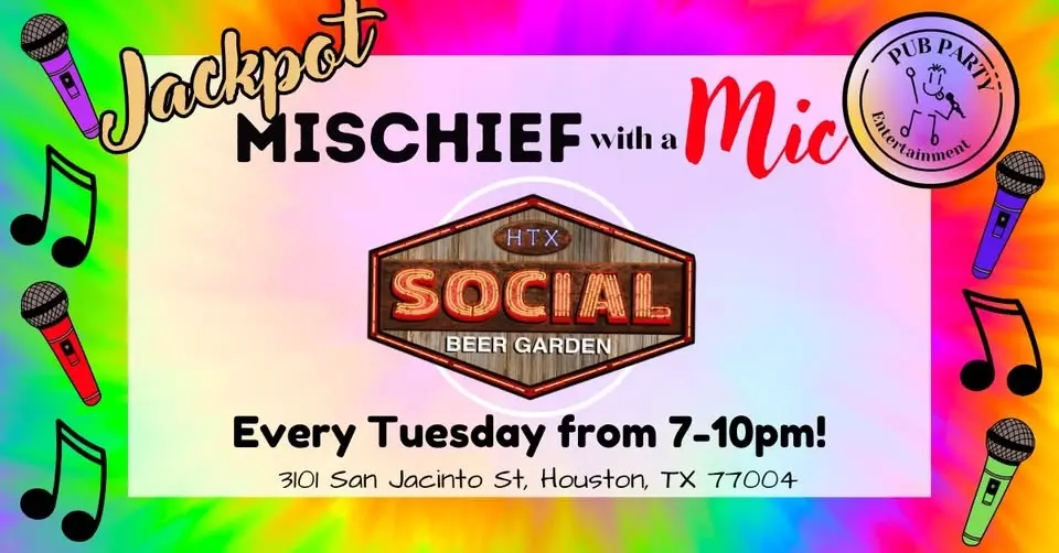 Jackpot Mischief with a Mic at Social Beer Garden!