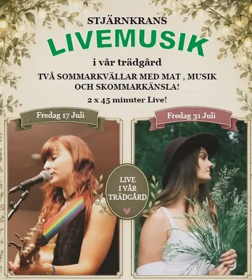 LIVEmusik i vår trädgård 