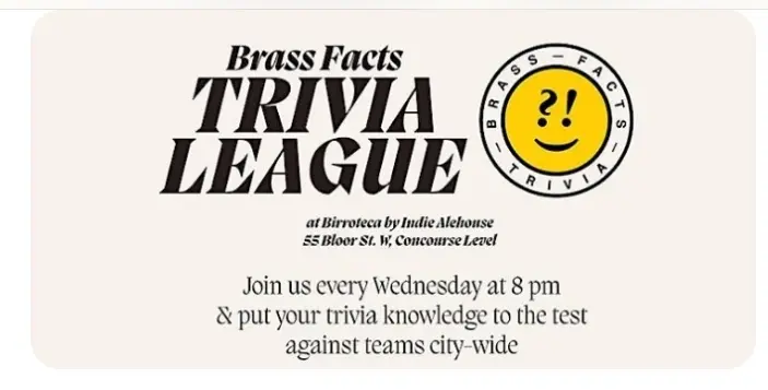 💡❓ Brass Facts Trivia @ Eataly/Birroteca 🧠