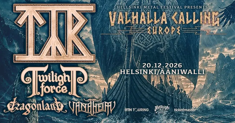 TÝR + Twilight Force, Dragonland, Vanaheim - 20.12.2026 Helsinki, Ääniwalli