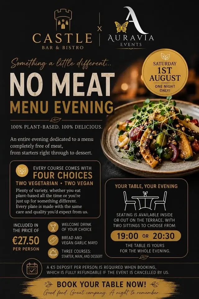 No Meat Menu Evening @ Castle Bar & Bistro