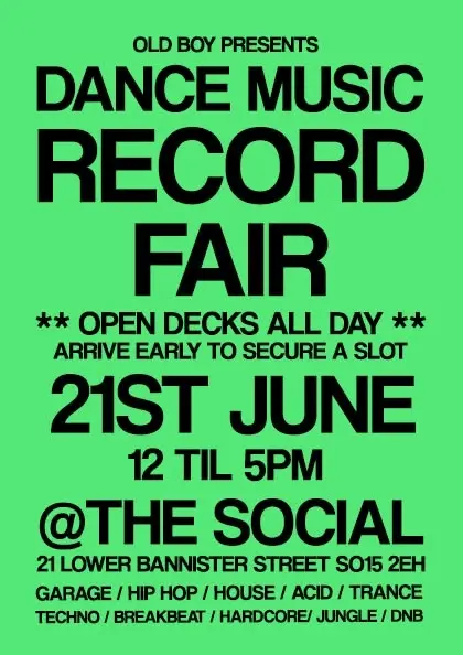 Dance Vinyl Record Fair - Open Decks
