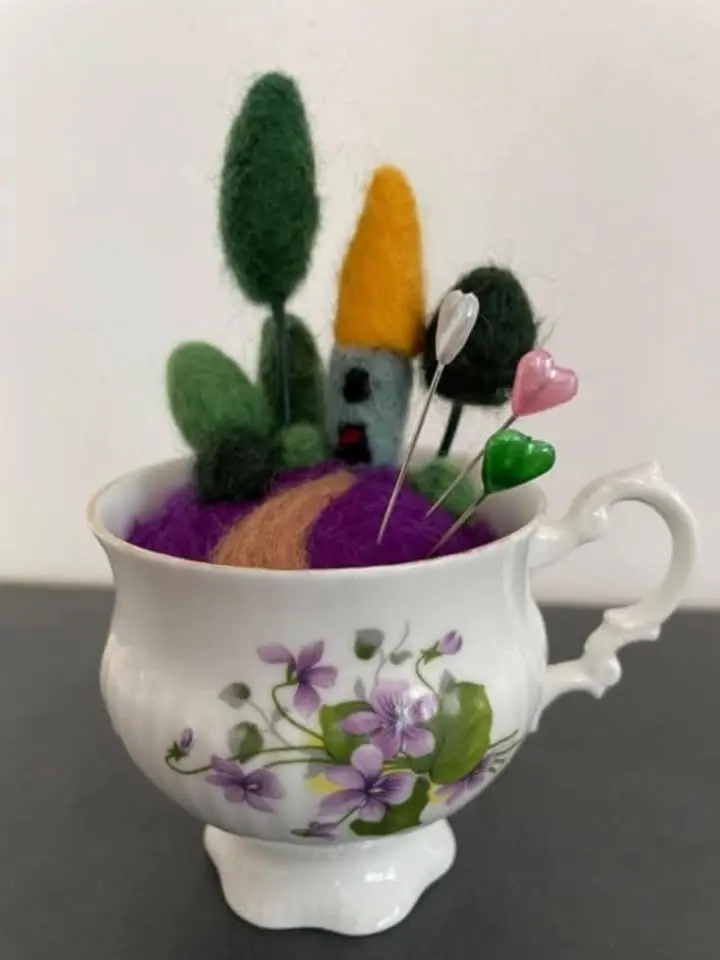 July 23rd, 6-9pm Felted Teacup Pincushion with Deborah Dunlop  

