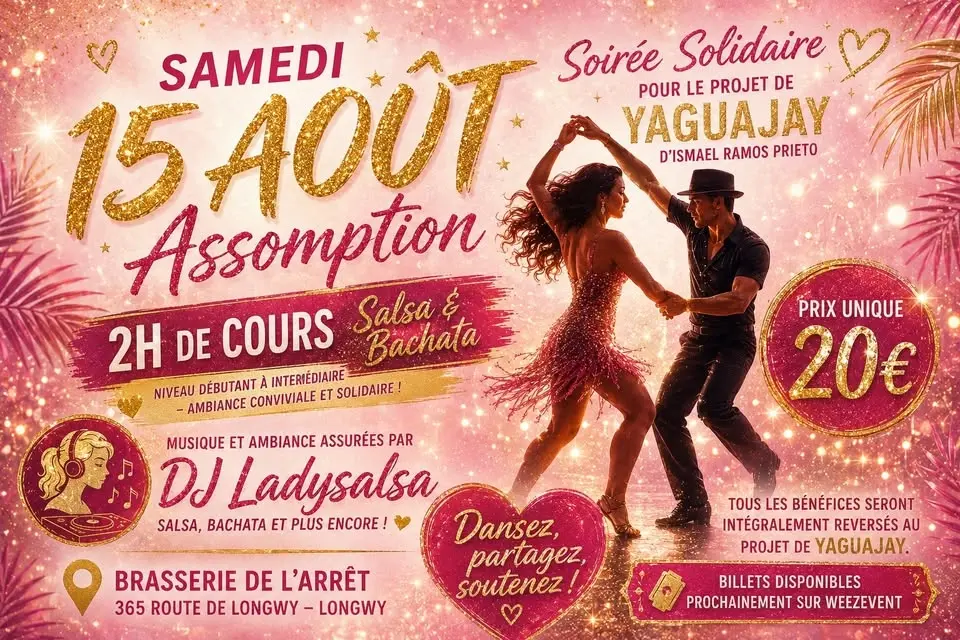 Journée solidaire (jour férié)/2h de cours de danse/DJ Ladysalsa