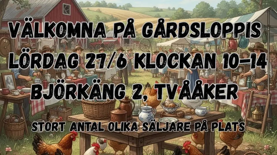 Gårdsloppis i Björkäng