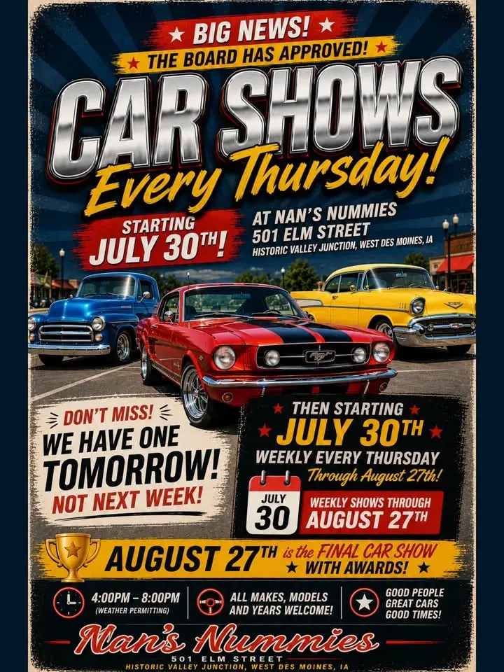 Valley Junction Farmers Market Car Show