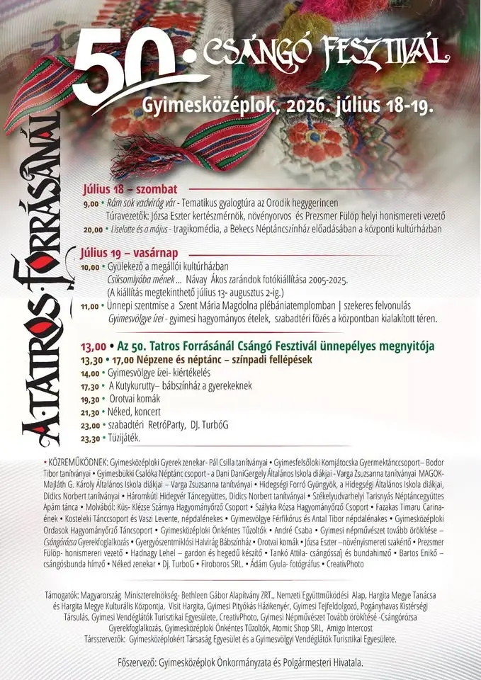 „A Tatros Forrásánál” 50. Csángó Fesztivál