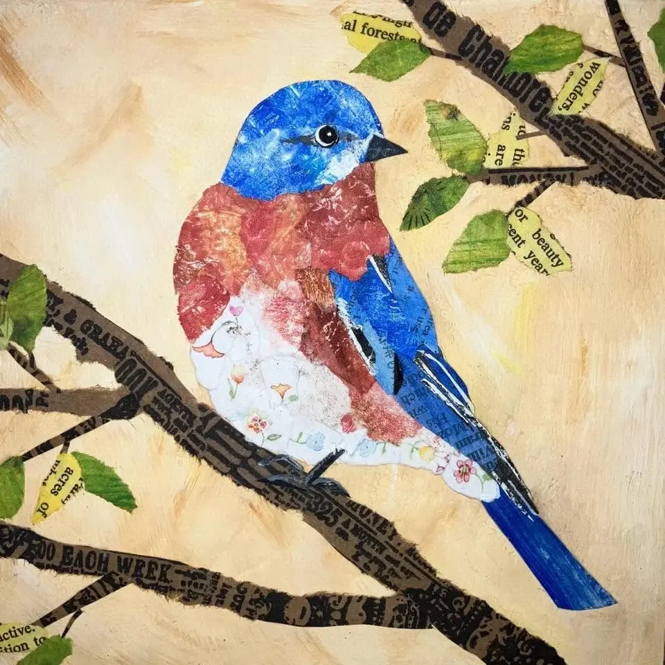 Sing for Summer Bird Collage Art Class