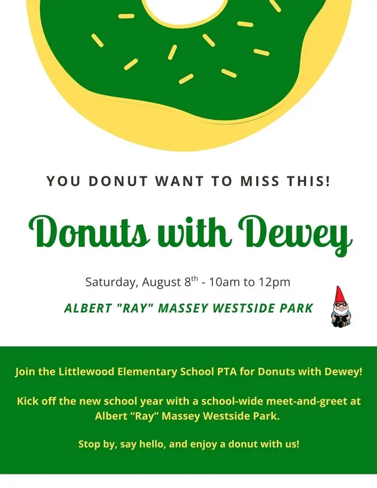 Back to School: Donuts with Dewey at the Park!