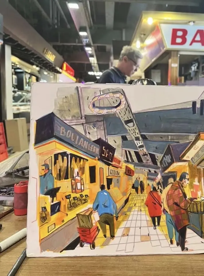 Sketching Toulouse - Marché Victor-Hugo
