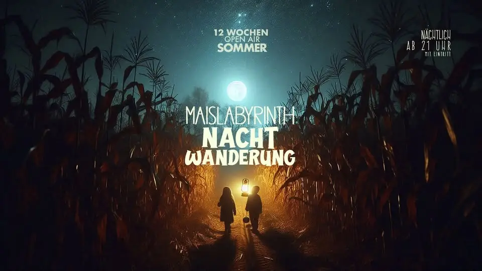 Nachtwanderung durch das Labyrinth mit Lagerfeuer und Stockbrot
