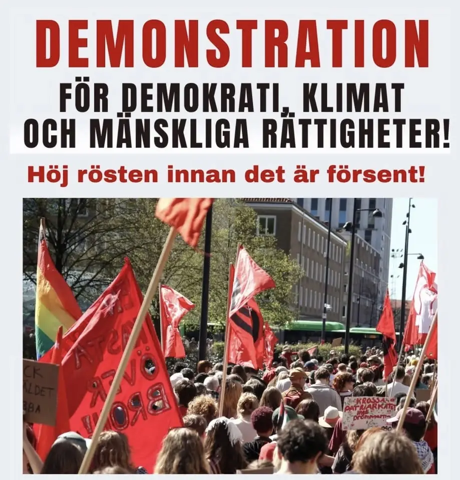 Demonstration för demokrati, klimat och mänskliga rättigheter