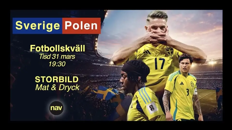 Fotbollskväll Sverige-Polen