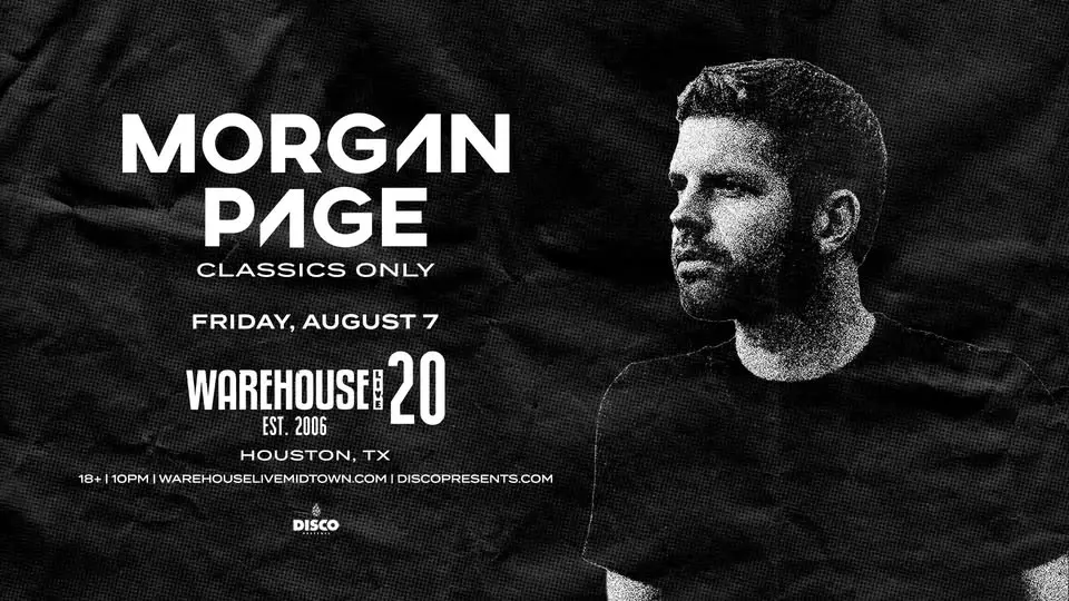 Morgan Page: Classics Only at Warehouse Live Friday August 7, 2026