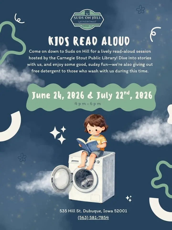 Summer Story Time with Suds on Hill St Laundromat
