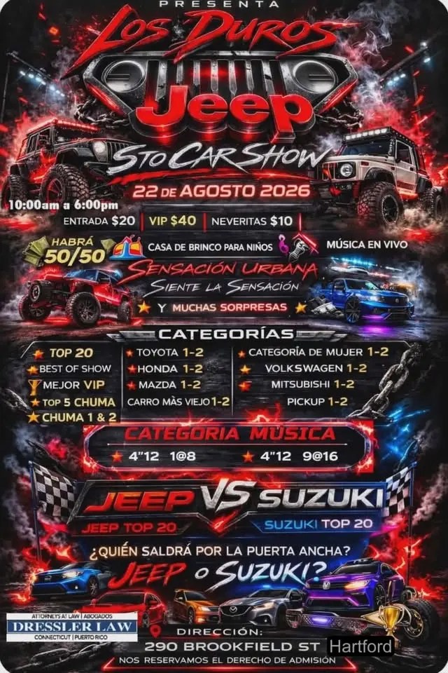 LOS DUROS JEEP 5 TO CAR SHOW