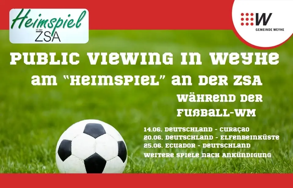 Ecuador – Deutschland: Public Viewing am Heimspiel auf der ZSA