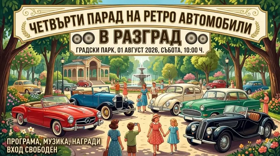 Ретро Разград: IV парад на автомобилната класика и градската традиция