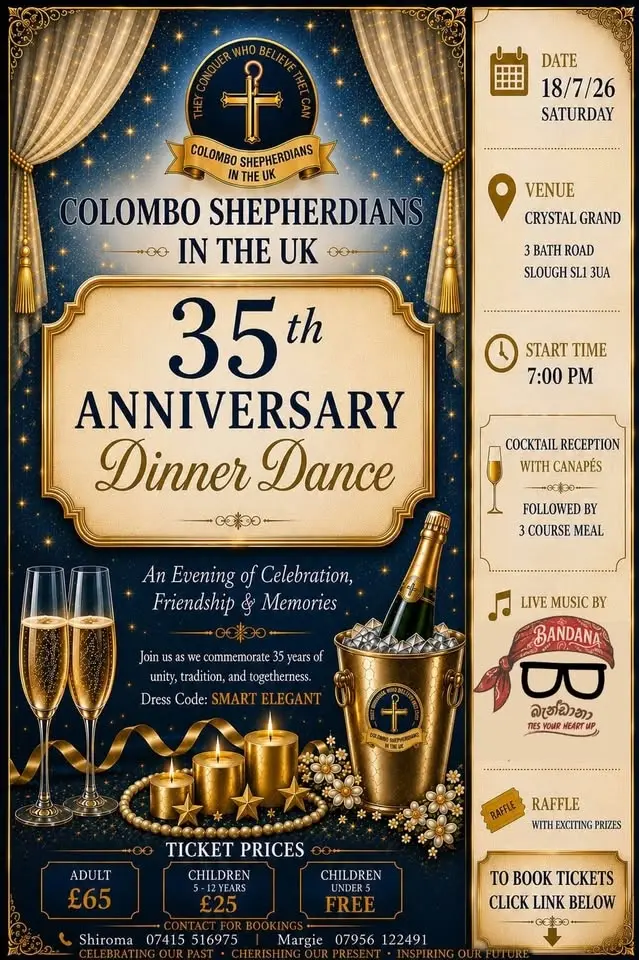 Colombo Shepherdians in the UK - Dinner Dance