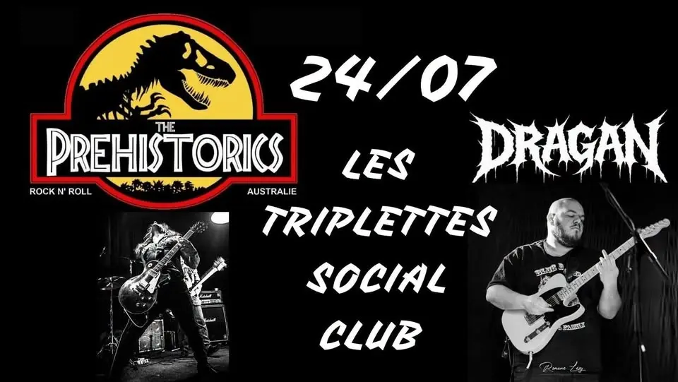 The prehistorics et Dragan  en concert aux Triplettes Social Club 