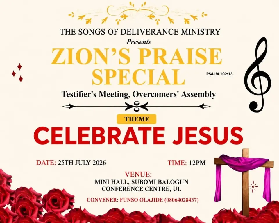 ZION's PRAISE 2026 --- "Celebrate Jesus"