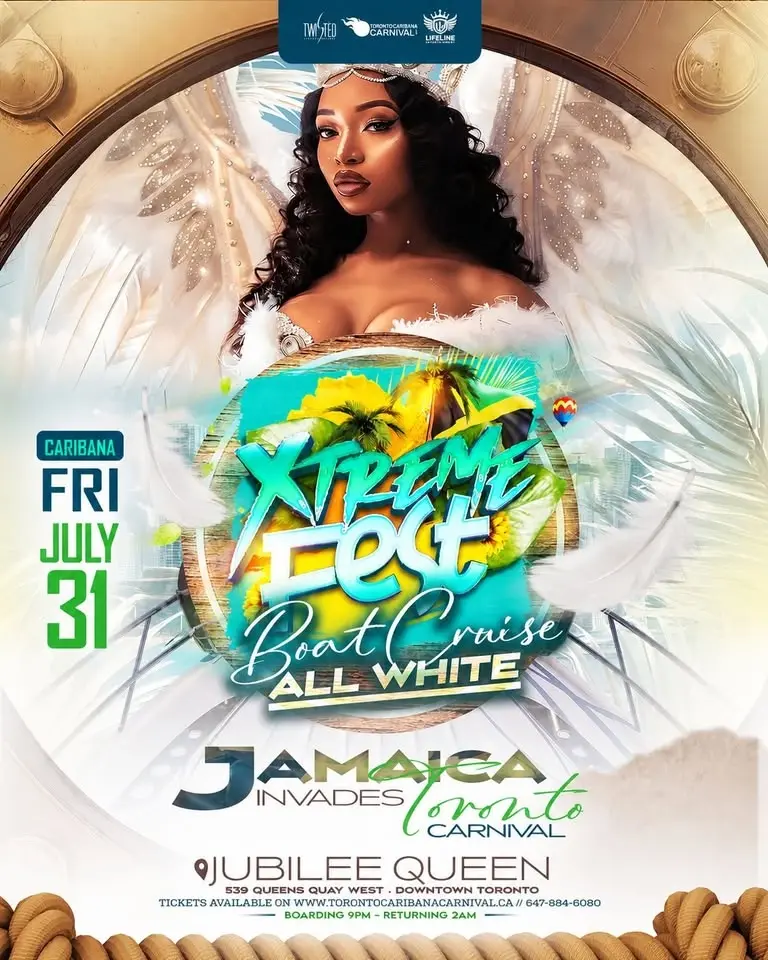 Xtremefest ALL WHITE Boat Cruise | Caribana Fri July 31 | Jubilee Queen