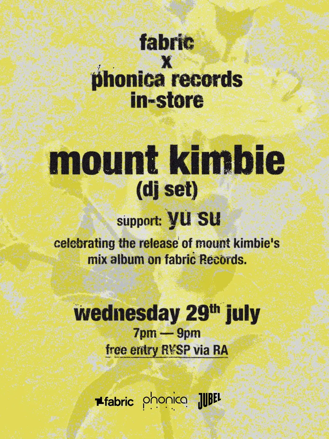 fabric x Phonica Records Instore - Mount Kimbie (DJ Set), Yu Su
