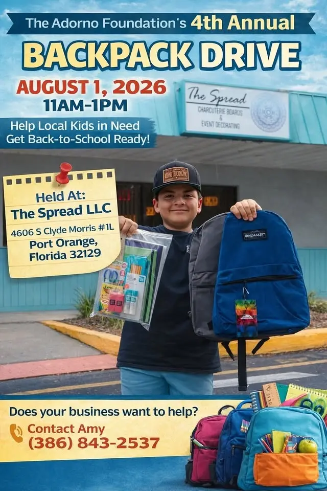 The Adorno Foundations 4th Annual Back Pack Drive 