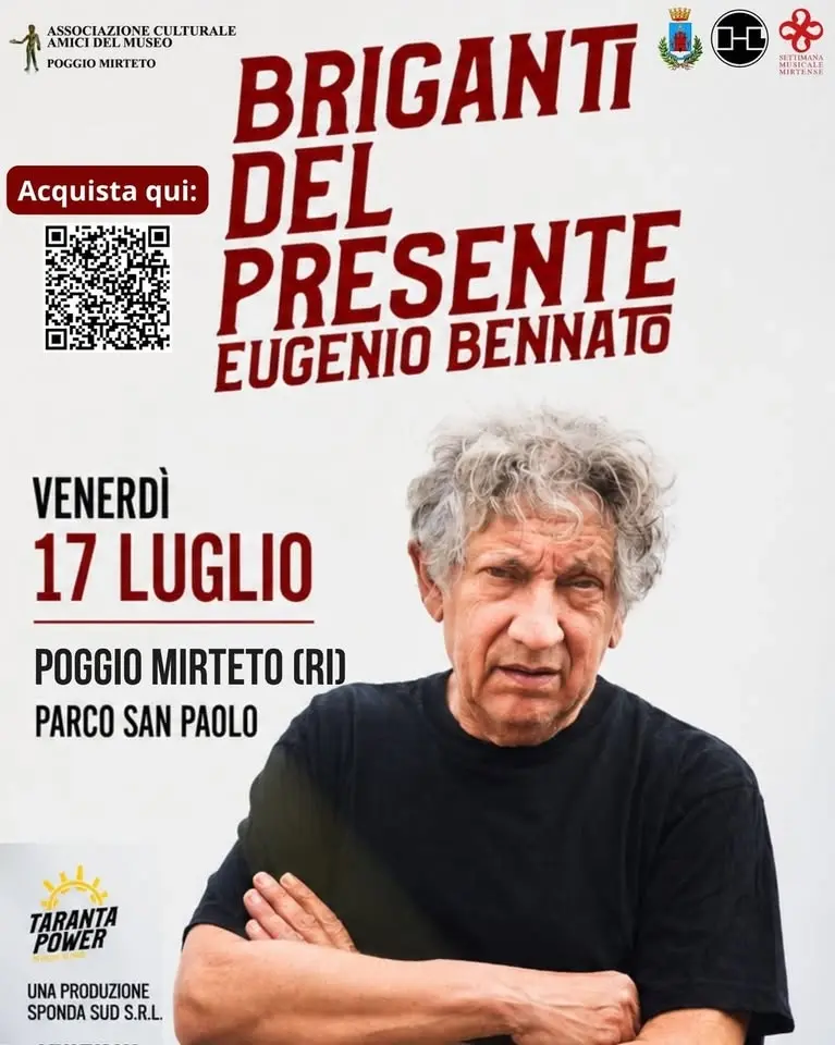 Eugenio Bennato in concerto | Poggio Mirteto (RI) | Parco San Paolo
