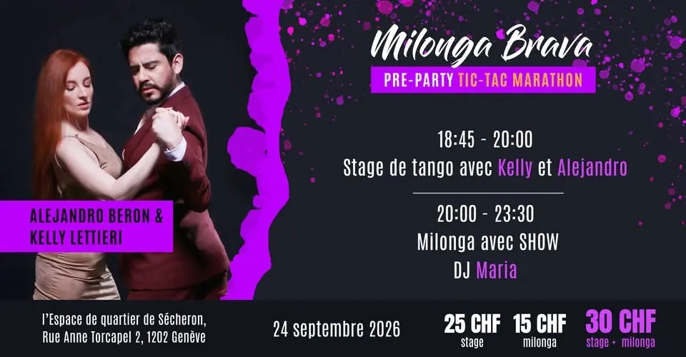 Milonga Brava avec Kelly Lettieri & Alejandro Berón
