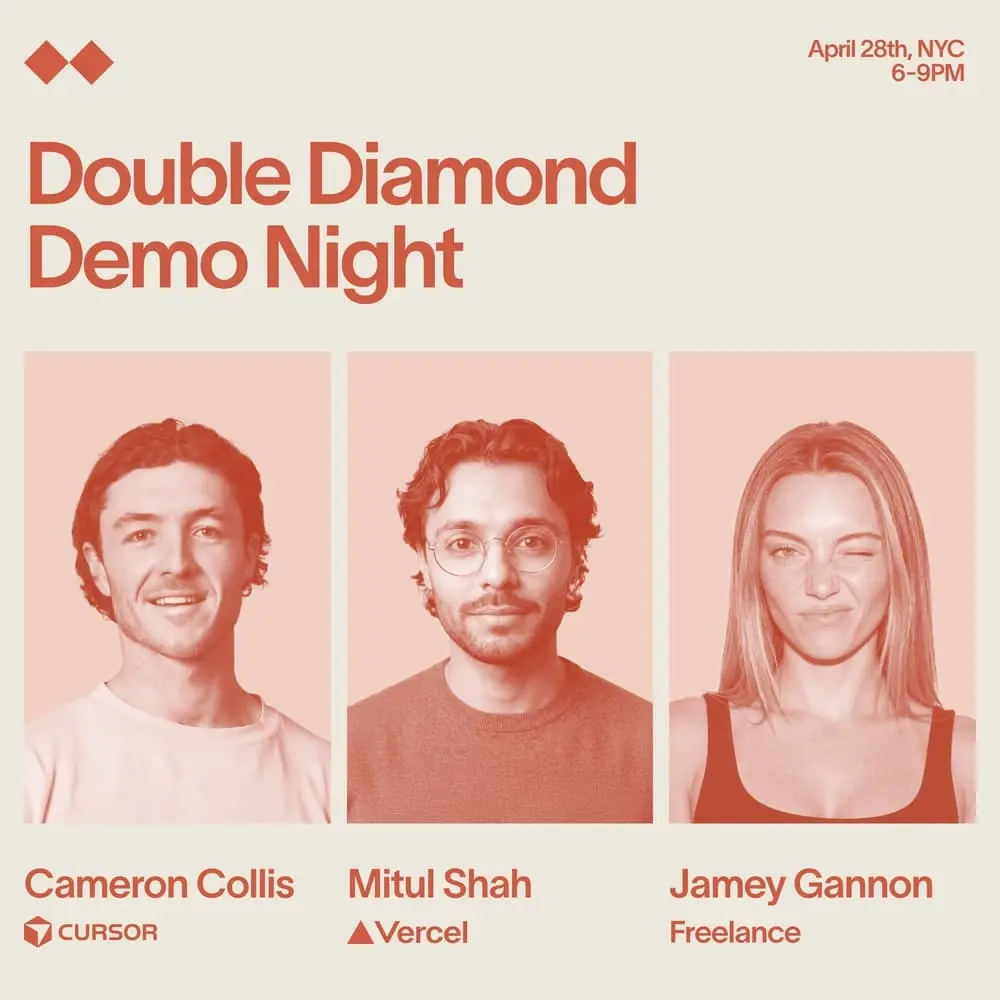 Double Diamond Demo Night ft. Cursor, Vercel, and Jamey Gannon